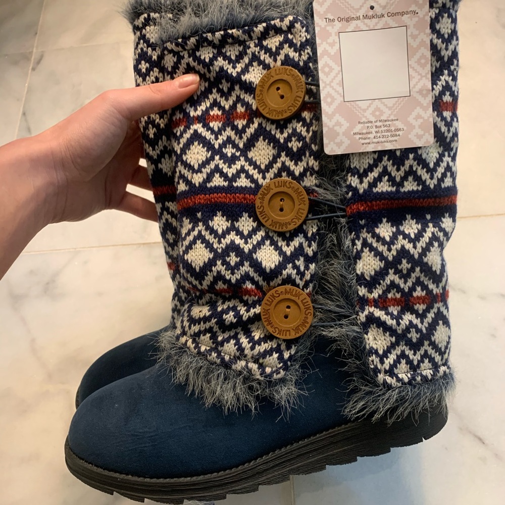 Muk luks Nikki 3-in-1 suede boots 7 NWT